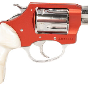 Charter Arms 53826 Chic Lady 38 Special 5 Shot 2" High Polished Stainless Barrel & Cylinder, Red Anodized Aluminum Frame, White Pearlite Grip, Exposed Hammer