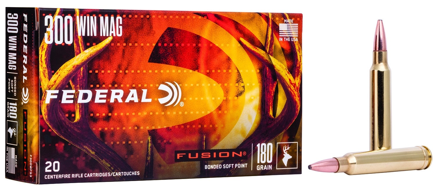 Federal F300WFS3 Fusion 300WinMag 180gr Bonded Soft Point 20 Per Box/10 Case