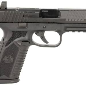 FN 66101381 510 MRD Full Size 10mm Auto 10+1, 4.10" Black Target Crown Steel Barrel, Black PVD Optic Cut/Serrated Steel Slide & Polymer Frame w/Picatinny Rail, Ambidextrous