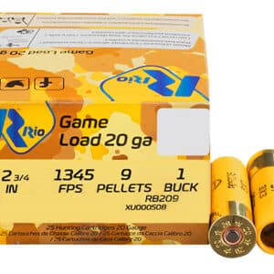 Rio Ammunition RB209 Royal Buck 20Gauge 2.75" 1 1/8oz 0Buck Shot 25 Per Box/10 Case