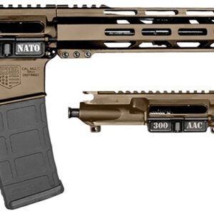 Diamondback DB1721K061 DB15 Combo 5.56x45mm NATO & 300 Blackout 16" 30+1, FDE Carbon Rec/12" M-LOK Handguard, Black Magpul Carbine Stock & Grip, Includes 2 Uppers