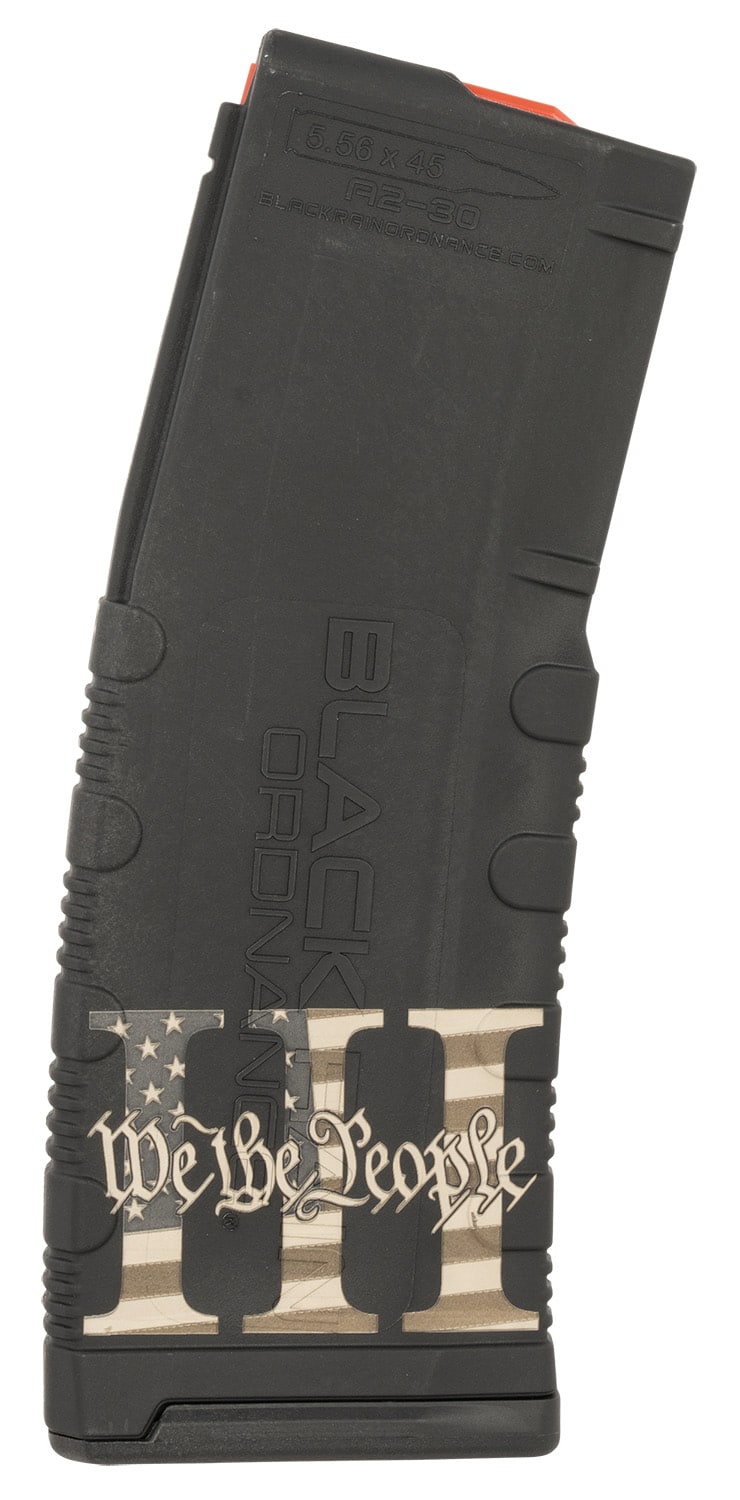 Black Rain Ordnance MAG303PERCENT Magazine 30rd 223 Rem/5.56 NATO We The People Engraving Fits AR-15 Platform