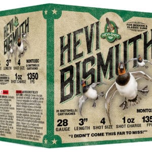 HEVI-Shot HS18434 HEVI-Bismuth Waterfowl 28Gauge 3" 1oz 4Shot 25 Per Box/10 Case