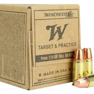 Winchester Ammo SG9W50 USA 9mmLuger 115gr Full Metal Jacket 50 Per Box/20 Case