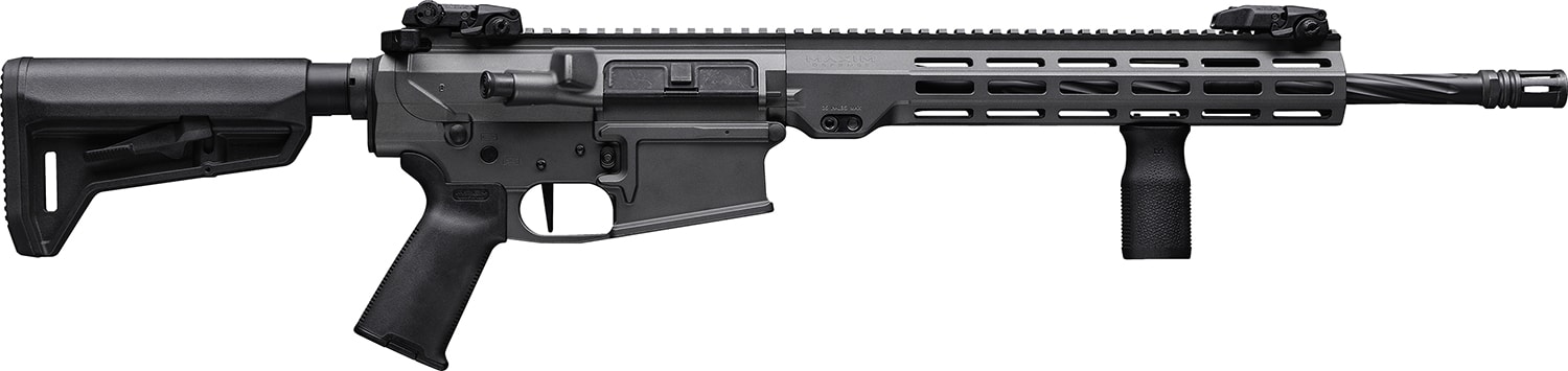 Maxim Defense MXM49682 MD10 L 308 Win 20+1 16" Fluted Barrel, Sniper Gray Cerakote Finish, M-LOK Handguard, Black Magpul Furniture, SL-K Stock, MVG Grip, MBUS Sights, Blackout Defense Flat Trigger