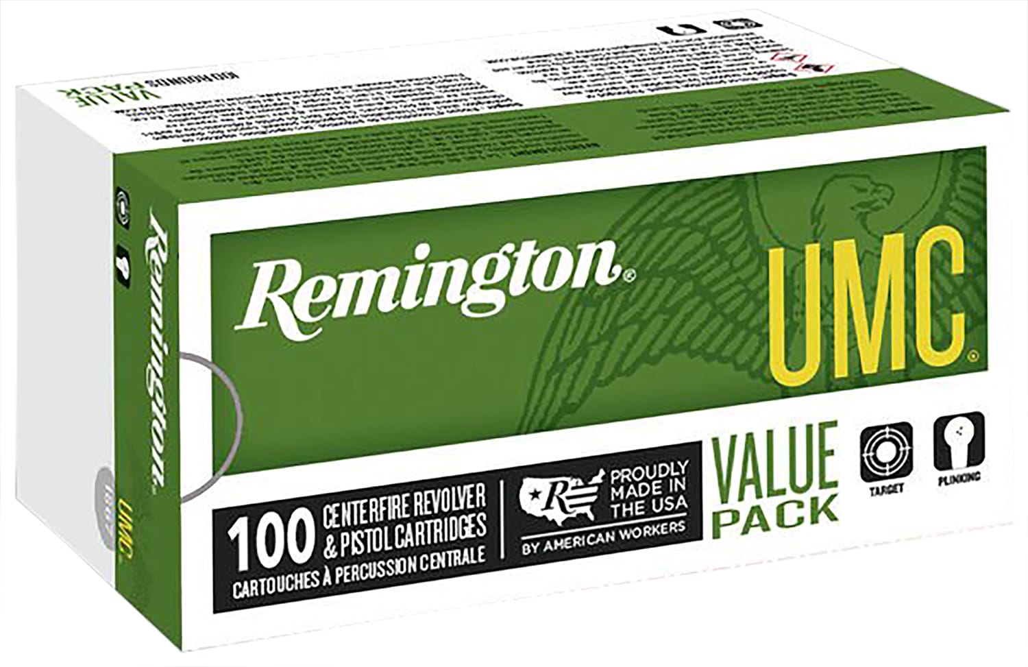 Remington Ammunition 23795 UMC Value Pack 40S&W 180gr Full Metal Jacket 100 Per Box/6 Case