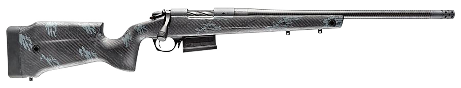 Bergara Rifles B14S754CF B-14 Crest 22-250 Rem 5+1 20" Sniper Gray Cerakote Fluted Barrel, Steel Receiver, Fixed Carbon Fiber Black & Gray Sponge Stock