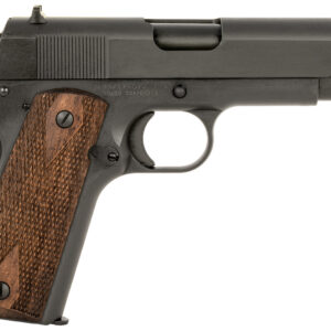Tisas 10100114 1911 A1 Tank Commander 45 ACP 7+1 4.25" Black Steel Barrel, Manganese Phosphate Coated Serrated Carbon Steel Slide & Frame w/Beavertail, Turkish Walnut Grip