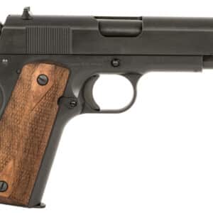 Tisas 10100116 1911 A1 Tank Commander 9mm Luger 9+1 4.25" Black Steel Barrel, Manganese Phosphate Coated Serrated Carbon Steel Slide & Frame w/Beavertail, Turkish Walnut Grip