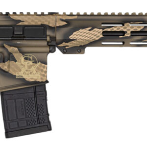 Great Lakes Firearms AR-15 223 Wylde 16" 30+1, Serpent Tan Camo Rec/15" Handguard, Black M4 Stock & A2 Grip, Muzzle Brake