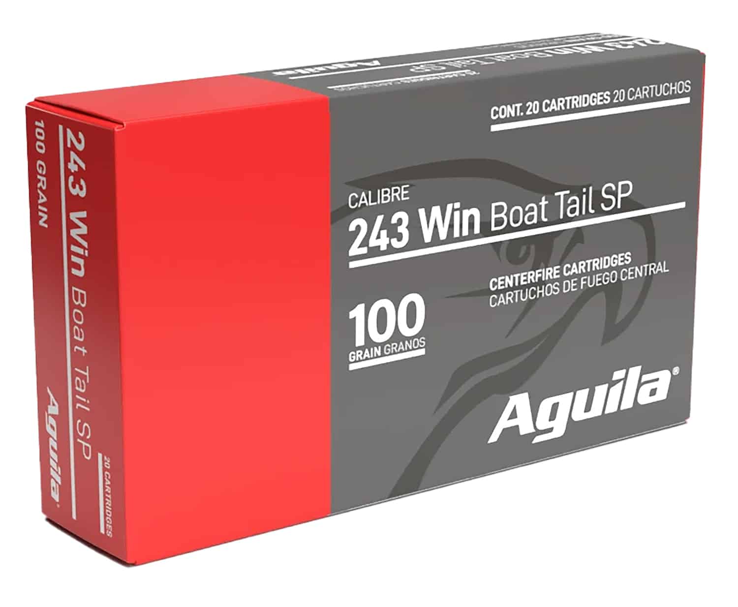 Aguila 8047AG   243Win 100gr InterLock Boat Tail Soft Point 20 Per Box/10 Case