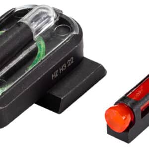 HiViz MPFD21 FastDot  H3 Sight Set for S&W M&P Red Fiber Optic Front Sight-Green Tritium Rear Sight