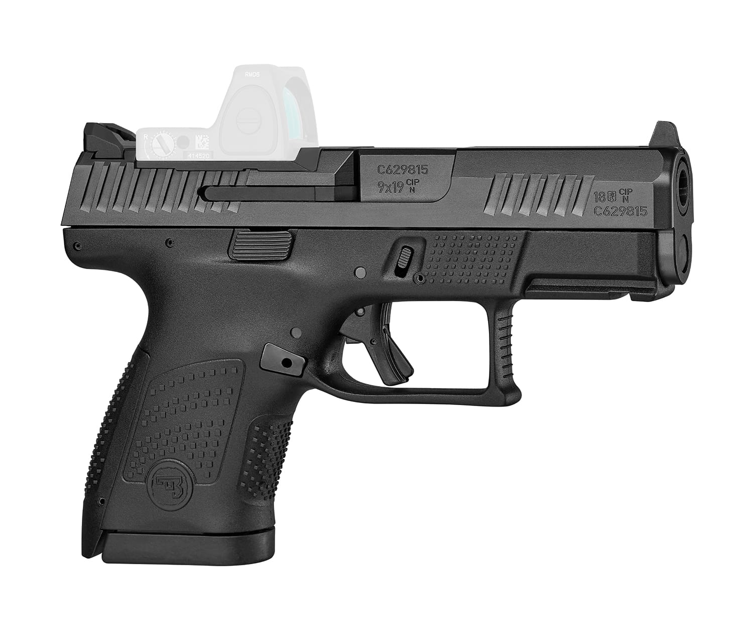 CZ-USA 91568 P-10 S Sub-Compact Frame 9mm Luger 12+1 3.50" Black Steel Barrel, Black Nitride Optic Ready/Serrated Steel Slide, Black Polymer Frame w/Picatinny Rail