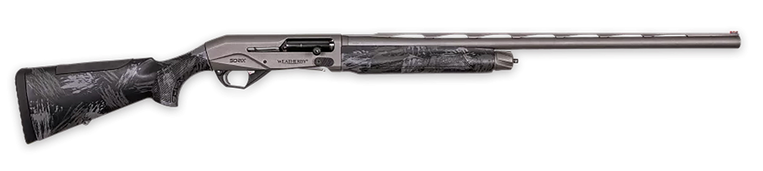 Weatherby XST2028MAG Sorix Full Size 20 Gauge Semi-Auto 3" 2+1 28" Gray Cerakote Vent Rib Barrel & Drilled & Tapped Steel Receiver, Storm Camo Synthetic Stock w/Adj Shim, Ambidextrous