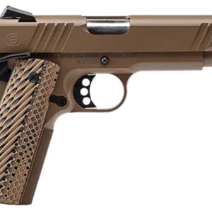 Bersa B19117050DEHB B1911  45 ACP 8+1 5" Stainless Steel Barrel, Flat Dark Earth Serrated Slide, Flat Dark Earth Stainless Steel Frame w/Beavertail, FDE VZ Grip