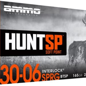 Ammo Inc 3006165SPA20 Hunt  30-06Springfield 165gr Soft Point 20 Per Box/10 Case