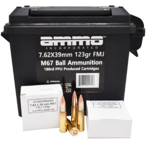 Ammo Inc 762X39123FMJ-B180 Incorporated 7.62x39mm 123gr Full Metal Jacket/180rds