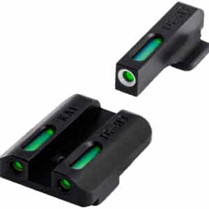TruGlo TG13KA1A TFX Black | Green Tritium & Fiber Optic White Outline Front Sight Green Tritium & Fiber Optic Rear Sight Kahr Arms