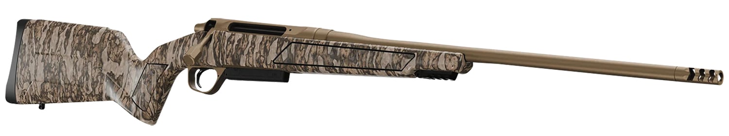 Christensen Arms 8011501600 Evoke 7mm Rem Mag 4+1 22" Flat Dark Earth Cerakote #4 Contour Threaded Barrel, Mossy Oak Bottomland Fixed Hybrid Hunter w/Picatinny Rail Synthetic Stock