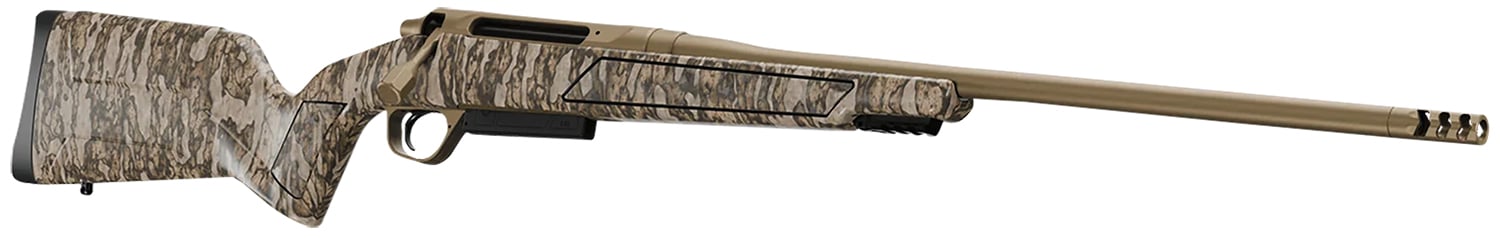 Christensen Arms 8011502000 Evoke Full Size 7mm PRC 4+1 22" Flat Dark Earth Cerakote #4 Contour Threaded Barrel, Mossy Oak Bottomland Fixed Hybrid Hunter w/Picatinny Rail Synthetic Stock