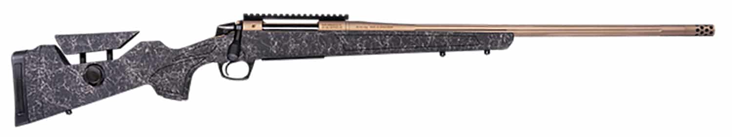 CVA CR3967F Cascade Long Range Hunter Full Size 300 PRC 26" Smoked Bronze Cerakote Steel Threaded Barrel, Black w/Smoked Bronze Web Synthetic Stock