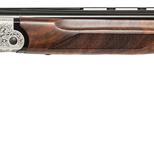 Chiappa Firearms 930378 202AE 12 Gauge Break Open 3" 2 28" Black Chrome Lined Vent Rib Barrel, Nickel-Plated Engraved Aluminum Receiver, Fixed Walnut Stock