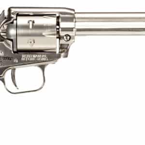 Heritage Mfg RR22NI6 Rough Rider 22 LR 6rd 6.50" Nickel Steel Barrel, Nickel Aluminum Frame, Matte Nickel Cylinder, Black Polystar Grip, Hammer/Thumb Safety, Exposed Hammer