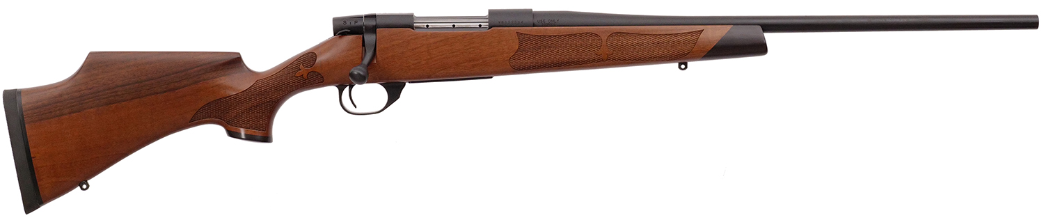 Weatherby VWR243NR0T Vanguard Camilla Compact 243 Win 4+1 20" Matte Blued #1 Threaded Barrel, Matte Blued Drilled & Tapped Steel Receiver, Grade A Turkish Walnut Monte Carlo Wood Stock