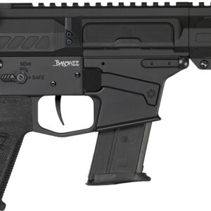 CMMG 57A340FAB Banshee MK57 5.7x28mm 20+1 8" Black Nitride Medium Taper Threaded Barrel, EML 7" M-LOK Handguards, Black Armor Cerakote Aluminum Picatinny Rail Receiver, CMMG Zeroed Grips