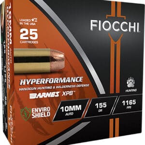 Fiocchi 10BA Hyperformance 10mm 155gr XPB 25 Per Box/8 Case