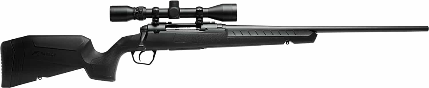 Savage Arms 32003 Axis XP Combo 243 Win 4+1 22" Matte Black Button Rifled Barrel, Matte Black Drilled & Tapped Carbon Steel Receiver, Fixed Sporter Black Synthetic Stock, Weaver 3-9x40mm, Right Hand