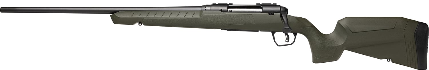 Savage Arms 32072 Axis 2 22-250 Rem 4+1 22" Matte Black Sporter Barrel, Matte Black Drilled & Tapped Steel Receiver, Fixed Green Synthetic Stock, Left Hand