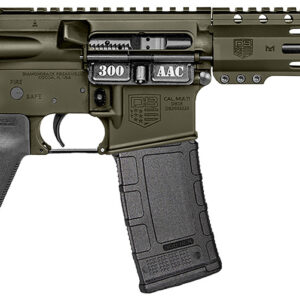 Diamondback DB1916B101 DB15  300 AAC 30+1 10" OD Green Cerakote Heavy Barrel 9" M-LOK Handguard 7075-T6 Aluminum SBA3 Brace Magpul MOE Grip