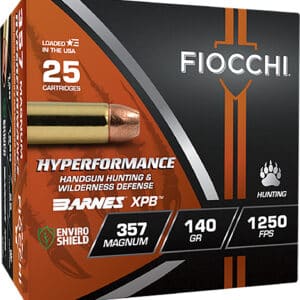 Fiocchi 357BA Hyperformance 357Mag 140gr XPB 25 Per Box/8 Case