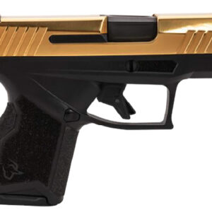 Taurus 1-GX4M931-10G GX4  Micro-Compact Frame 9mm Luger 10+1 3.06" Satin Black DLC Stainless Steel Barrel, Gold PVD Serrated Alloy Steel Slide,  Matte Black Stainless Steel Frame, Textured Grip