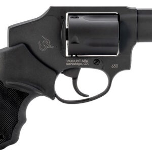 Taurus 2-650121 650 Small 357 Mag/38 Special +P 5 Shot 2" Matte Black Alloy Steel Barrel, Cylinder & Frame, Black Rubber Grip, Transfer Bar Safety, Concealed Hammer