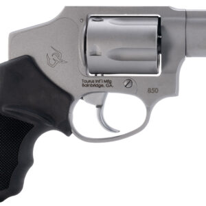 Taurus 2-850129 850 Small 38 Special 5 Shot 2" Matte Stainless Steel Barrel & Cylinder, Matte Stainless Steel Frame, Black Rubber Grip, Transfer Bar Safety, Concealed Hammer