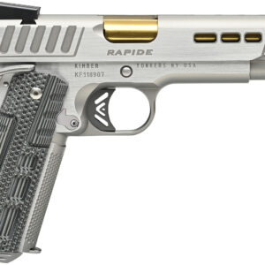 Kimber Mfg.,inc 3000423CA Rapide Dawn (CA) (MA) 45 ACP 8+1 5" KimPro Silver Front and Rear Serrations Stainless Steel Slide Gray/black Rapide G10 Grip