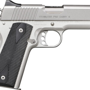Kimber Mfg.,inc 3200052CA Stainless Pro Carry II (CA) 45 ACP 7+1 4" Stainless Steel Slide Satin Silver Black Synthetic Double Diamond Checkering Grip