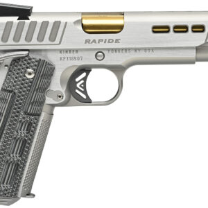 Kimber Mfg.,inc 3000420 Rapide Dawn 9mm Luger 9+1 5" Gold TiN Stainless Steel Barrel, Lightening Cut/Serrated Stainless Steel Slide, Stainless Steel Frame w/Beavertail, Black & Gray G10 Grip