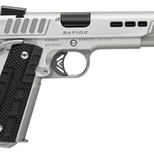 Kimber Mfg.,inc 3000428 Rapide Frost 9mm Luger 9+1 5" Black DLC Stainless Steel Barrel, Kimpro II Silver Lightening Cut/Serrated Stainless Steel Slide & Frame w/Beavertail, Black G10 Grip