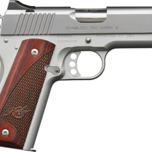 Kimber Mfg, Inc 3200323 Carry II Pro 9mm Luger 9+1 4" Stainless Match Grade Barrel, Satin Silver Serrated Stainless Steel Slide, Satin Silver Aluminum Frame w/Beavertail, Rosewood Grip