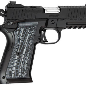Kimber Mfg.,inc 3100017 KDS9C 9mm 10+1 4.09" KimPro Black Front and Rear Serrations Stainless Steel Slide Black Gray and Black Crosshatch Cut G-10 Grip