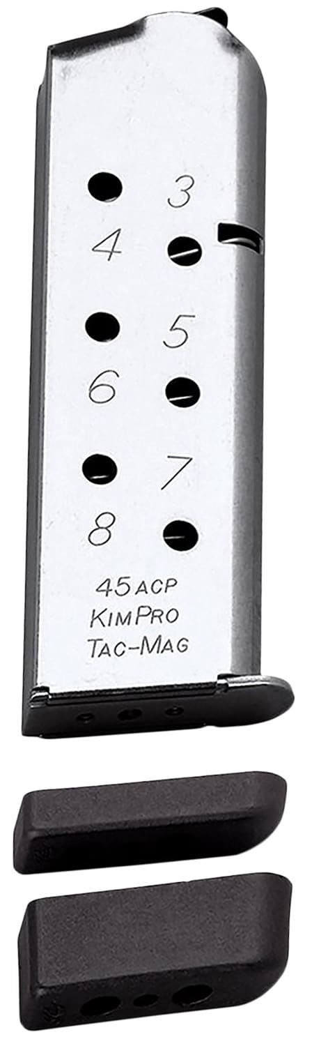 Kimber Mfg.,inc 1100721A Tac-Mag 8rd 45 ACP Silver Stainless Steel