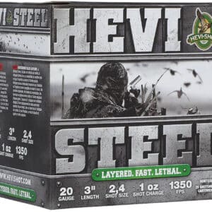 HEVI-Shot HS62024 HEVI-Steel Waterfowl 20Gauge 3" 1oz 2/4Shot 25 Per Box/10 Case