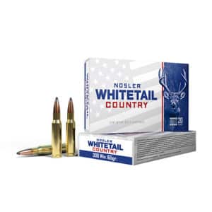 Nosler 40120 Whitetail Country 308Win 165gr Spitzer Boat Tail 20 Per Box/10 Case