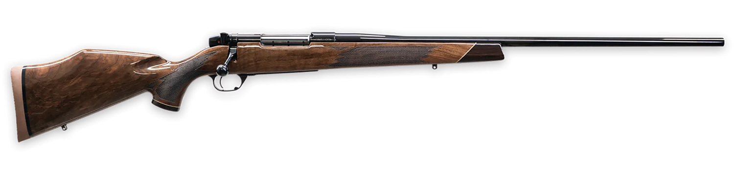Weatherby MDX01N7MMWR6O Mark V Deluxe Full Size 7mm Wthby Mag 3+1 26" High Gloss Fluted Barrel, High Gloss Blued Steel Drilled & Tapped Receiver, Gloss Walnut Monte Carlo Stock, Right Hand