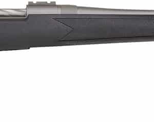 Mossberg 28261 Patriot Full Size 7mm PRC 3+1 24" Stainless Cerakote Fluted Threaded Barrel, Drilled & Tapped Stainless Cerakote Receiver, Black Fixed Synthetic Stock