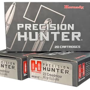 Hornady 83412 Precision Hunter  22 Creedmoor 80 gr ELD-X 20 Per Box/10 Cs