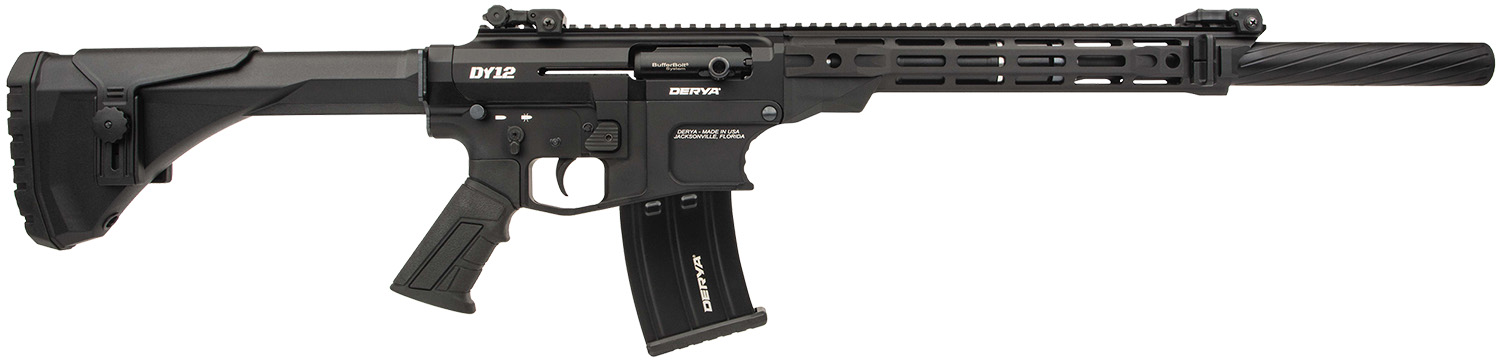 Derya Firearms DY1220CAUS DY12 12 Gauge Semi-Auto 5+1 20" Threaded Barrel 7075-T6 Aluminum Receiver Mil-Spec Pistol Grip